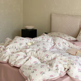 Egyptian Cotton Underwear Bedding Sets Linens Queen King Ru Size Print Sheet Pillowcase Blanket Cover Set
