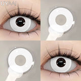 2PCS Cosplay Contact Lenses Little Devil Contacts Halloween Color Contact Lens Crazy White Eye Lenses Anime Make Up Lenses