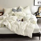 Black Bedding Set Microfiber Duvet Cover Set Sheet Pillowcase Home Bedclothes 3/4pcs Queen King Home Linens