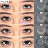 Daily Disposable 10PCS Colored Contact Lenses for Eyes Myopia Lens Beauty Pupils Eye Lenses Fashion Blue Purple Lenses