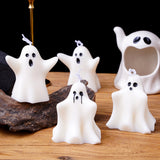 Halloween 3D Ghost Silicone Candle Mold Multi Style Spectre Soap Resin Mould Chocolate Cake Decor Painting Plaster Festival Gift