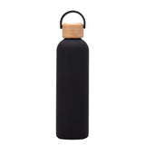 Sports Thermos Cup With Bamboo Lid And Handle,Stainless Steel Vacuum Flasks,Camping Gym Drinkware,Small Mouth Water Bottle,750ml