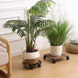 Mobile Flower Rack Flower Holder Bonsai Tray Roller Base Frame with Universal Wheels