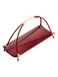 Handcrafted Bamboo Handle Fruit Basket Tea Snack Tray Creative Chinese Style Retro Tea Ceremony Serving Basket for Living Room