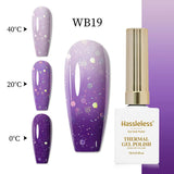 16 Colors of Thermochromic Gel Nail Polish - Trendy Autumn/Winter Thermochromic Gel Nail Polish with LED Gloss and Shine for a S