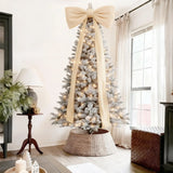 Ikeehome  Giant Velvet Christmas Tree Decoration Bow 70.8 Inches Xmas Tree Topper Bow Holiday Ornaments For Door Window Fireplace Garden