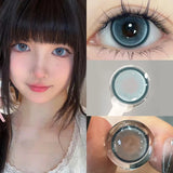 1Pair New Korean Lenses Myopia Blue Eyes Colored Contact Lenses Beauty Pupils Soft Natural Lens Green Prescription Lenses