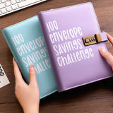 100 Envelopes Money Saving Challenge Budget Binder Password Lock Money Saver For Cash Cost Expense Organizer Notebook Binder