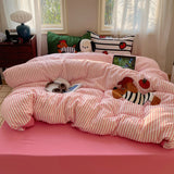 Embroidered Running Dog Soft Bedding Set Duvet Cover Bedclothes Bedspread Pillowcases Flat Sheets Comforter Sets for Girls