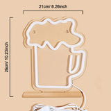 Chi-buy LED Neon Tumbler beer glass USB Powered Neon Signs Night Light 3D Wall Art Bedroom Living Room Decor Lamp Signs