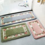 Ins Pastoral Style Bath Mats Bathroom Multiple Sizes Carpets Kitchen Anti-slip Doormat Shower Room Toilet Rugs Floor Area Pads