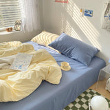 High Quality Bedding Set Boys Girls Twin Queen Size Washed Cotton Sheet Pillowcase Bed Linens Adults Home Textiles No Filler