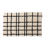 Nordic Tufting Grids Bathroom Mat Bathmat Soft Geomrtic Rug Tidy Pad Living Room Carpet Anti-slip Hallway Home Door Decor