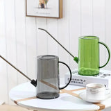 Stainless steel long mouth watering pot household transparent watering pot watering pot watering pot large capacity watering p