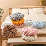 Pillow with Three Strands of Rope Tied To A Ball Circular Sofa Armchair Lazy Seat Cushion Office Cushion Futon Office Cushion