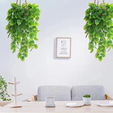2pcs Artificial Plants Monstera Leaf Vines Green Hanging Garland for Wall Decor Home Garden Wedding Party Decoration Fake Plant