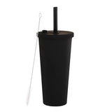 700ml,Double-Layer Straw Cup/MUG,Drinkware,Environmentally Friendly Plastic,Large Diameter,Transparent Milk Tea Cup,Holiday Gift