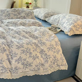 New class A double-layer yarn thickened three/four-piece set skin-friendly and breathable single double washed cotton