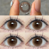 Colored Contact Lenses for Eyes Brown High Quality Lense with Degree Natural Beauty Eye Contacts Lenses Yearly 1 Pair