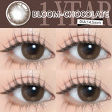 1pair Myopia Lenses Colored Natural Contact Lenses with 0 to -6.00 Degree Eye Contacts Prescription Lens Fashion Lenses