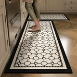 Kitchen Carpet Water Absorbent Non-slip Floor Mat Diatom Mud Oil Absorption Mats Black White Houndstooth Home Decoration Rug