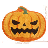 Holiday Tufting Pumpkin Bathroom Mat Soft Fluffy Plants Bedroom Carpet Bathmat Area Floor Pad Doormat Aesthetic Home Room Decor