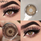 Color Contact Lenses For Eye Cosmetic Black Lens Makeup Beauty Green Eyes Contact Natural Brown Contact Eyes Makeup