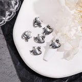 10PCS Gothic Style 3D Alloy Nail Art Charms Skeleton Cross Accessories Parts For Halloween Nail Decoration Design Supplies Tool