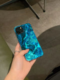 Sea water blue summer simple phone case for iphone 14pro 12pro 13 15 11 15pro 15promax 13pro 14promax 14 pro max 12 coque capa
