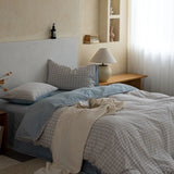 Japanese Minimalism Cotton Bedding Sets Duvet Cover Sheet Pillowcase 4in1 Underwear Bed Linens