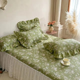 2pcs 100%Cotton Pillowcases French Style Pillow Cover Cushion Covers Bed 48x74cm Comfortable Pillowsham with Crinkled Gauze Lace
