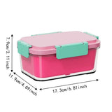 Multifunctional 800 ML Food Storage Box Reusable Leakproof Sealed Lunch Box with Fork Portable Food Storage Container Picnic Use