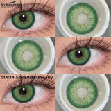 1 Pair Fashion Colored Contact Lenses Popular Natural Gray Brown Beauty Pupils Black Eyes Lens Yearly Blue Eyes Contact