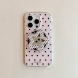 3D Cute Stars for Magsafe Magnetic Holder Phone Case for Iphone 16pro 15promax 14 13 Pro Max Mirror Back Cover for Women Girl