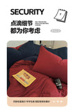 Solid Color Bedding Set Kids Adults Twin Full Queen Size Bed Flat Sheet Soft Duvet Cover Set Quilt Cover Pillowcases Bed Linen