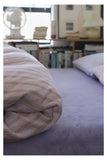 Thiened Milk Velvet Bedding Set Winter Warm Double-Sided Fce Duvet Cover Purple Velvet Bedding Kit for Cold Weather