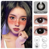Brown Plus 16mm Black Plus Lenes Super Size Big Eye Black Anime Cute Color Soft Lenses Halloween Crazy Contact Lenses