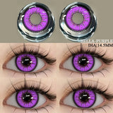 1 Pair Colored Contact Lenses Cosplay Colorful Contact Red Eyes Anime Contact Green Lenses Halloween Purple Contact