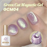 10ml Leopard Cat Magnetic Eye Gel Nail Polish Autumn Night Coffee Brown Glass Beads Soak Off UV LED Manicure Nail Ar