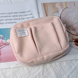 Large Capacity Canvas Storage Bag Simple Design For High School Students Multi-Layer Pencil Case And Bag For Boys And Girls