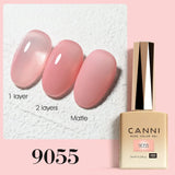 Nail Gel Polish HEMA FREE Translucent Jelly Gel Varnish Semi Transparent Super Glossy Ultra Consistency Round Shape Brush