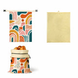 Reusable Beeswax Bread Bags Lock Closure Large Capacity Sourdough Bread Bags Freshness Preservation Beeswax Coated