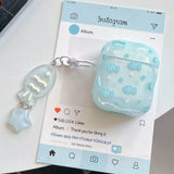 Case For AirPods 4 2 3 Pro 2 EarBuds Blue Fish Star Fresh Earphone funda with Keyring For AirPod 4 Pro2 Headset Bags Accessories