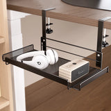 Undertable Storage Rack Plug-in Cable Office Supplies Storage Shelf Metal Adjustable Durable Under Desk Cable Organizer Rack