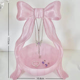 New Jewelry Storage Rack Bow Handmade Ornaments Elegant Necklace Beads Display Stand Creative Home Decorations Desktop Ornament