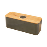 Cutting Board Lid Bread Box With Wooden Lid Bamboo Lid Rectangular Shape Bread Storage Bin Space Saving Spacious Container