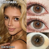 Big Diameter Multi-Tone Colored Contacts 2pcs Glossy High Moisture Half Yearly Lenses for Summer Daily Wear