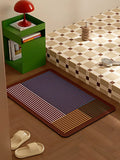 Ins Style Striped Diatom Mud Bath Mat Super Absorbent Quick Dry Bathroom Rug Non-Slip Entrance Doormat for Modern Home Decor
