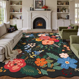 Retro Floral Living Room Carpet Large Area Light Luxury Bedroom Rug Thicken Plush Fashion Advanced Coffee Table Mats Alfombra 러그