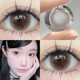 2Pcs Yearly Soft Circular Colored Contact Lenses Beauty Pupil Gray Blue Eyes Green Makeup Pink Fast Shipping High Quality
